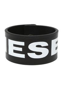 Diesel, Heren Armband 'A-LETTER', zwart / wit