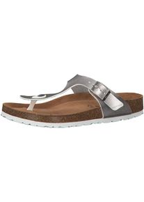 Tamaris, Dames Teenslipper, zilver