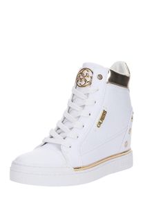 Guess, Dames Sneakers hoog 'FINLY', wit