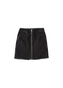 Abercrombie & Fitch Abercrombie & Fitch, Dames Rok 'BLACK ZIPPER DENIM MINI', zwart