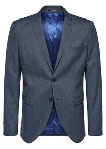 Selected Homme, Heren Colbert, blauw gemêleerd