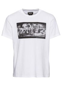 Barbour International, Heren Shirt 'Archive Tee', zwart / wit