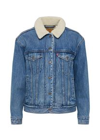 Levi's LEVI'S, Dames Tussenjas 'Ex-Bf Sherpa Trucker', blauw denim