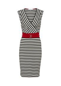 ABOUT YOU, Dames Jurk 'Jorja', rood / zwart / wit