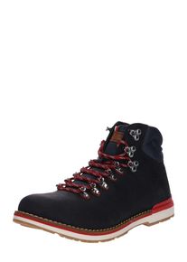 Tommy Hilfiger, Heren Veterboots 'OUTDOOR HIKING DETAIL BOOT', navy / nachtblauw / rood