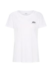 Alpha Industries, Dames Shirt 'Basic T Small Logo Wmn', wit