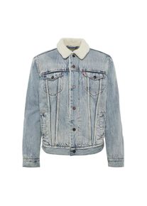 Levi's LEVI'S, Heren Tussenjas 'TYPE 3 SHERPA TRUCKER', blauw denim