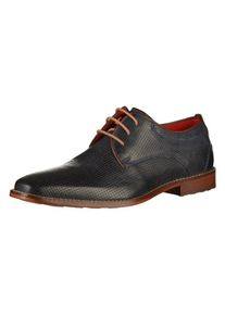 Bugatti, Heren Veterschoen, donkerblauw / lichtbruin