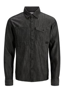 Jack & Jones JACK & JONES, Heren Overhemd 'Workwear', zwart gemêleerd