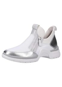 Gabor, Dames Sneakers hoog, zilver / wit