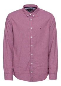 Tommy Hilfiger, Heren Overhemd 'HEATHER MINI GINGHAM SHIRT', donkerroze
