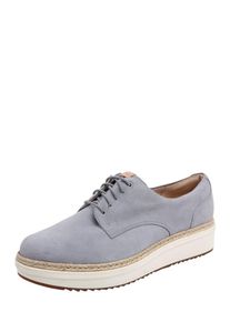 Clarks, Dames Veterschoen 'Teadale Rhea', zilvergrijs