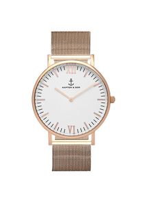 Kapten & Son Kapten & Son, Dames Analoog horloge 'Campina Mesh', brons