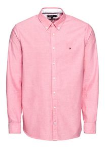 Tommy Hilfiger, Heren Overhemd 'SANDWASHED OXFORD SHIRT', rood
