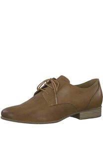 Tamaris, Dames Veterschoen, cognac