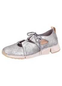 Clarks, Dames Sportieve veterschoen, zilver