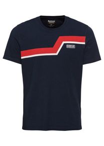 Barbour International, Heren Shirt 'Angle Tee', navy / rood