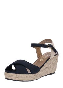 Tom Tailor, Dames Sandalen met riem, beige / navy