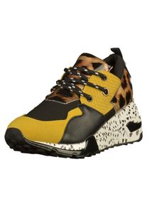 Steve Madden, Dames Sneakers laag 'CLIF', geel / zwart / wit