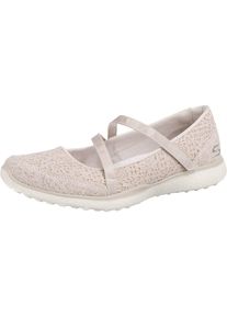 Skechers, Dames Ballerina met riempjes 'Microburst', beige