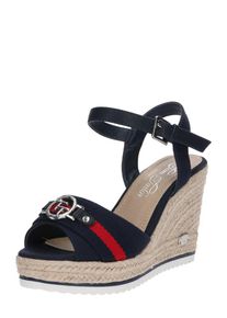 Tom Tailor, Dames Sandaal, beige / navy / rood