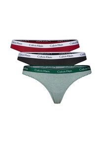 Calvin Klein Underwear, Dames String 'THONG', groen / rood / zwart