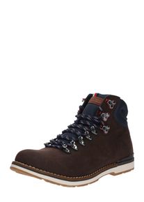 Tommy Hilfiger, Heren Veterboots 'OUTDOOR HIKING DETAIL BOOT', navy / kastanjebruin
