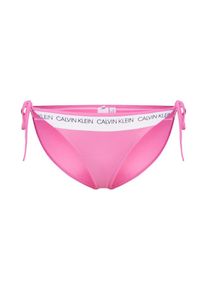 Calvin Klein Swimwear, Dames Bikinibroek 'STRING SIDE TIE', pink / wit