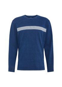 GAP, Heren Shirt 'LS HWT INDIGO T', blauw / wit
