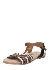 Tom Tailor, Dames Sandalen met riem, navy / bruin / wit