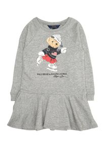 Polo Ralph Lauren, Meisjes Jurk 'BEAR', grijs / rood / wit