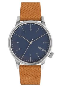 Komono, Dames Analoog horloge 'Winston', navy / cognac / zilver
