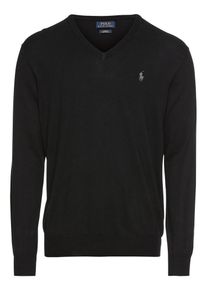Polo Ralph Lauren, Heren Trui 'LS SF VN PP-LONG SLEEVE-SWEATER', zwart