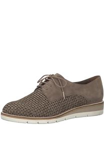 Tamaris, Dames Veterschoen, beige / donkergrijs