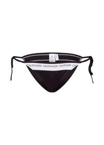 Calvin Klein Swimwear, Dames Bikinibroek 'STRING SIDE TIE', zwart / wit