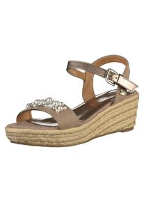Tom Tailor, Dames Sandalen met riem, taupe