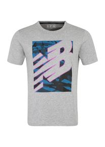 New Balance, Heren Functioneel shirt 'MT91082', grijs / petrol