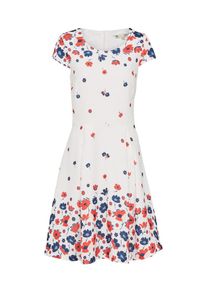 YUMI, Dames Jurk 'FLORAL', blauw / rood / wit