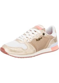 Pepe Jeans, Dames Sneakers laag 'Gable', goud / koraal / wit