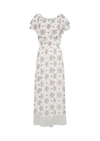 Only, Dames Jurk, grijs / rood / wit
