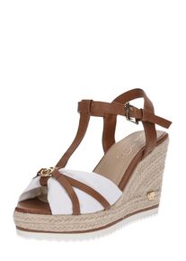 Tom Tailor, Dames Sandaal, bruin / wit