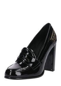 Tommy Hilfiger, Dames Pumps 'Iconic patent loafer', zwart