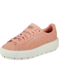 Puma, Dames Sneakers laag, zalm roze / wit