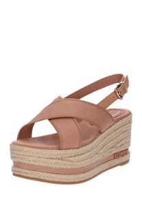 Tommy Hilfiger, Dames Sandaal 'FLATFORM SANDAL TOMMY PASTEL', beige / nude