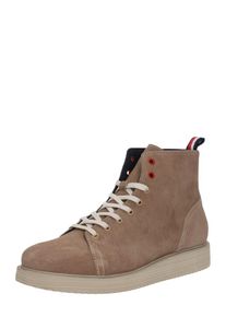 Tommy Hilfiger, Heren Veterboots 'SUEDE WEDGE MID BOOT', sand