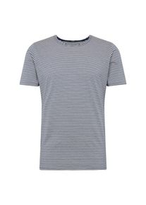 Denham, Heren Shirt 'RUFF NECK CREW TEE J', navy / wit