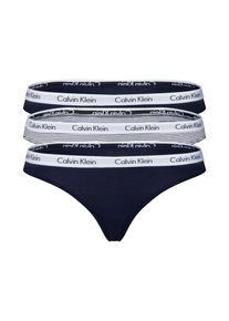 Calvin Klein Underwear, Dames String 'THONG', donkerblauw / grijs / wit