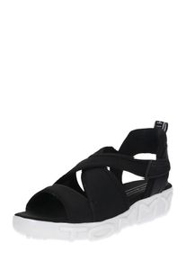 Tommy Hilfiger, Dames Sandaal 'HYBRID Tommy Hilfiger SANDAL', zwart / wit