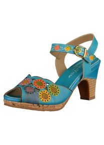 Laura Vita, Dames Sandaal, turquoise / gemengde kleuren