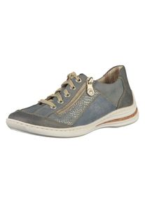 Rieker, Dames Veterschoen, duifblauw